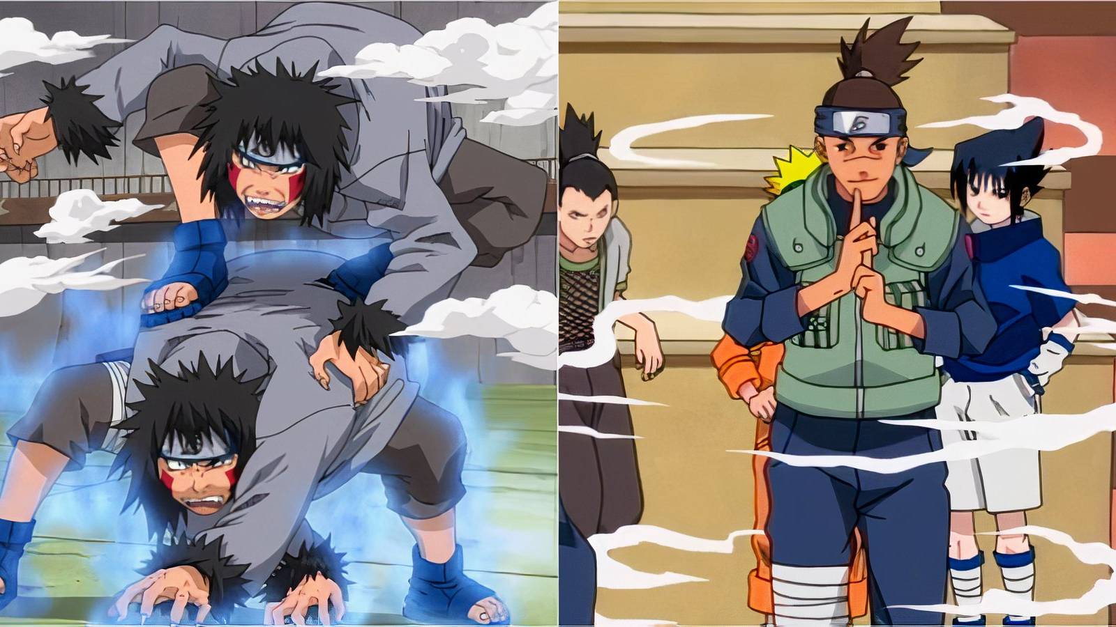 Transformation Jutsu Kiba and Iruka