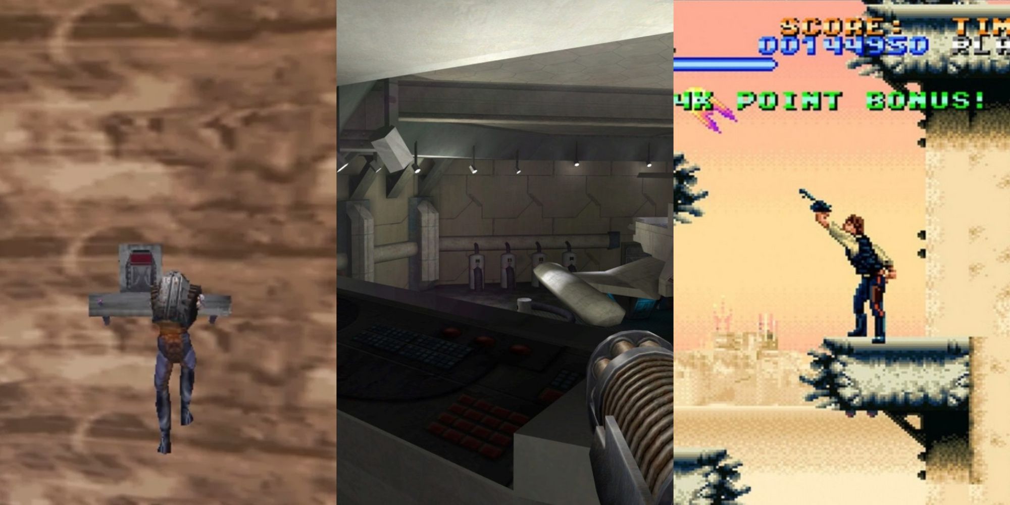 collage of 3 different types of star wars shooting games