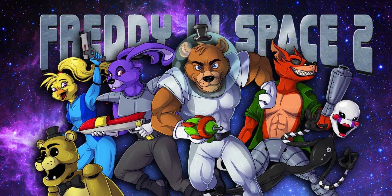 fnaf characters in space