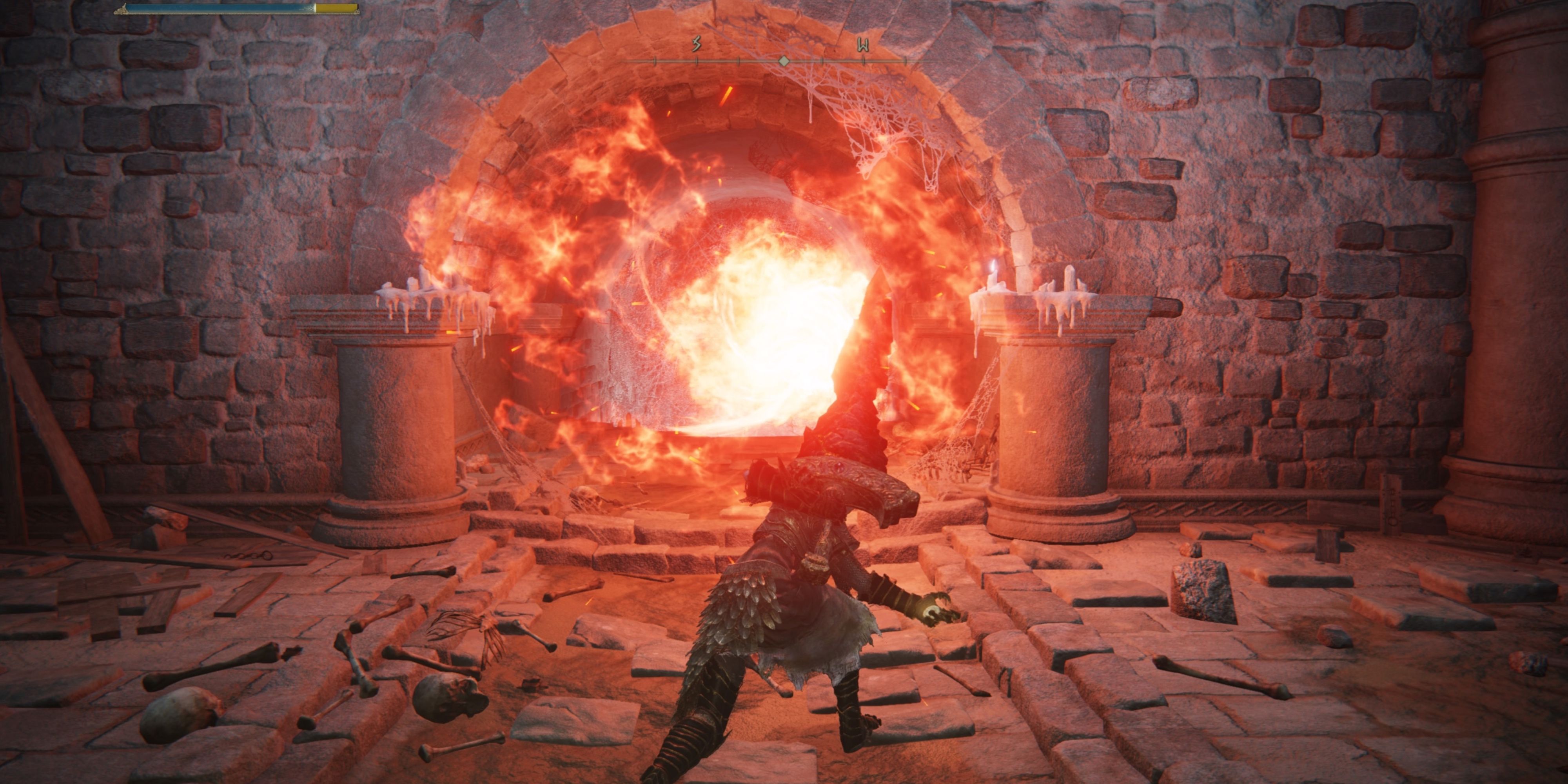 Elden Ring: 10 Best Flame Spells, Ranked A player throwing a large fireball down