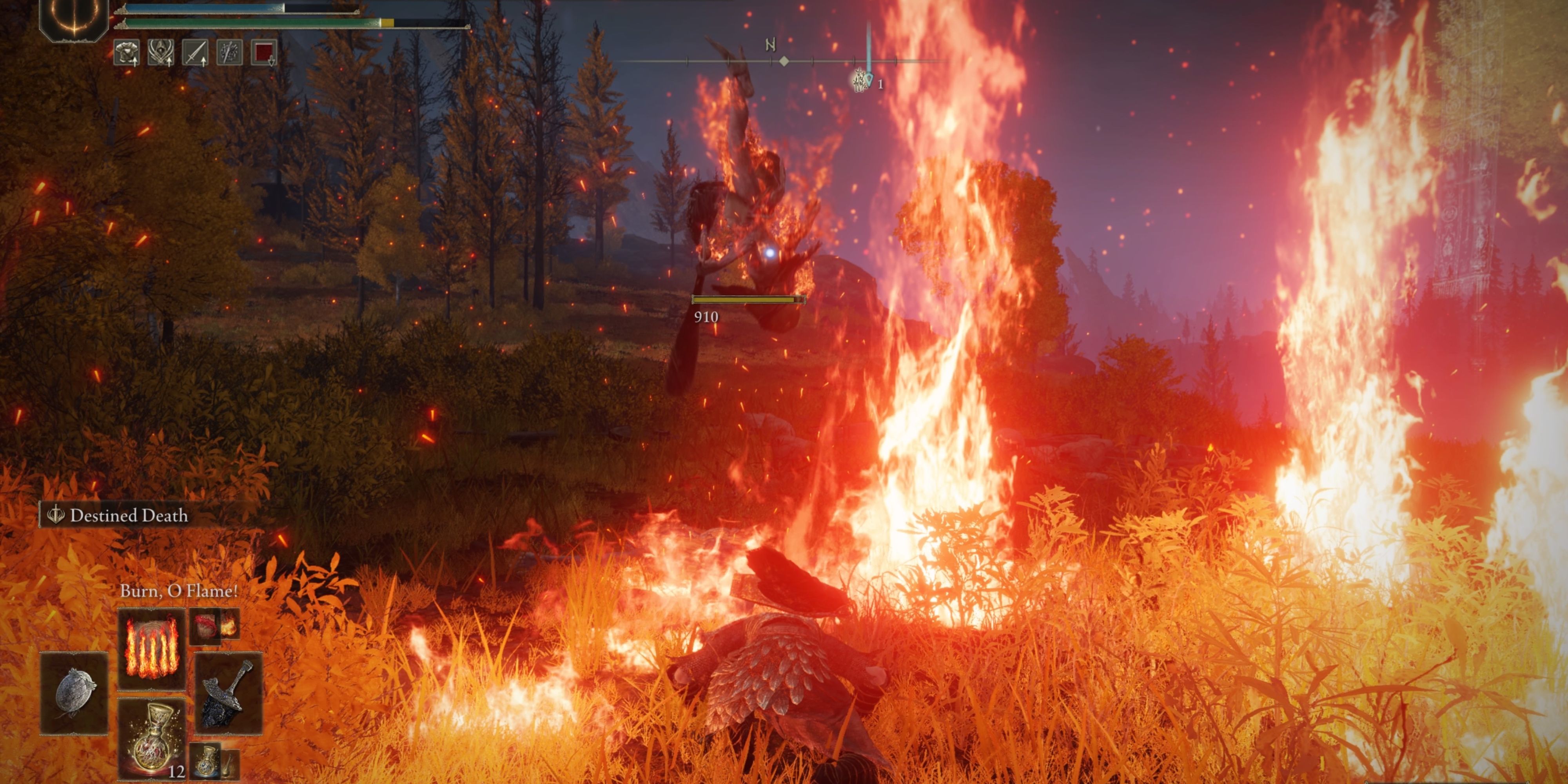 Elden Ring: 10 Best Flame Spells, Ranked Player summoning pillars of flame around them killing an enemy