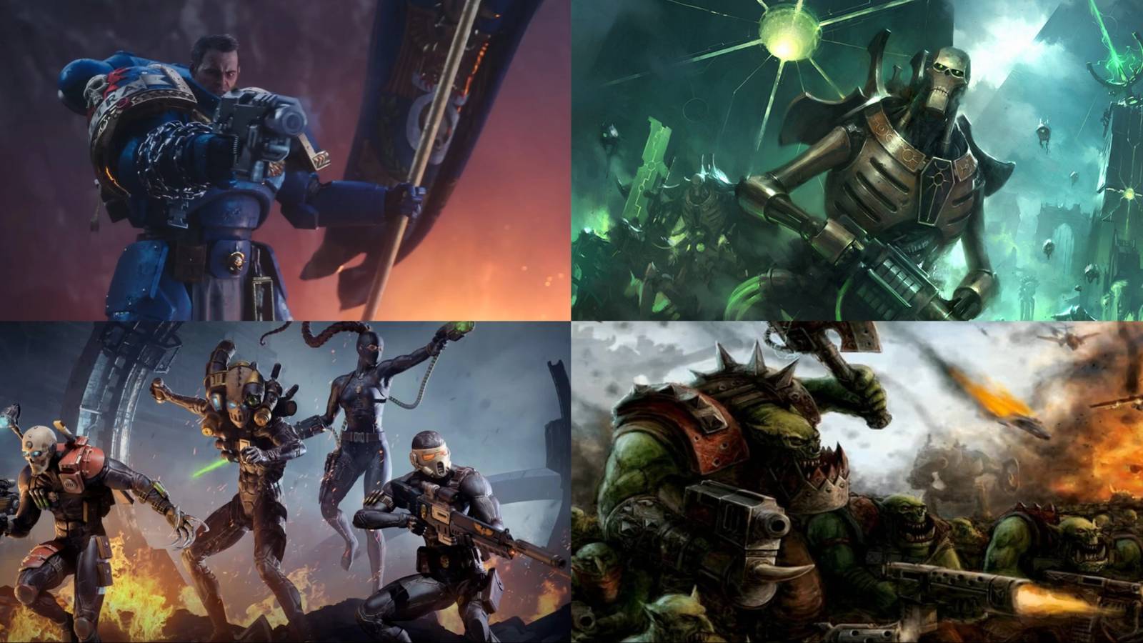 Warhammer 40K: 7 Strangest Parts Of 40K Lore - space marine, necrons, assassins and orks