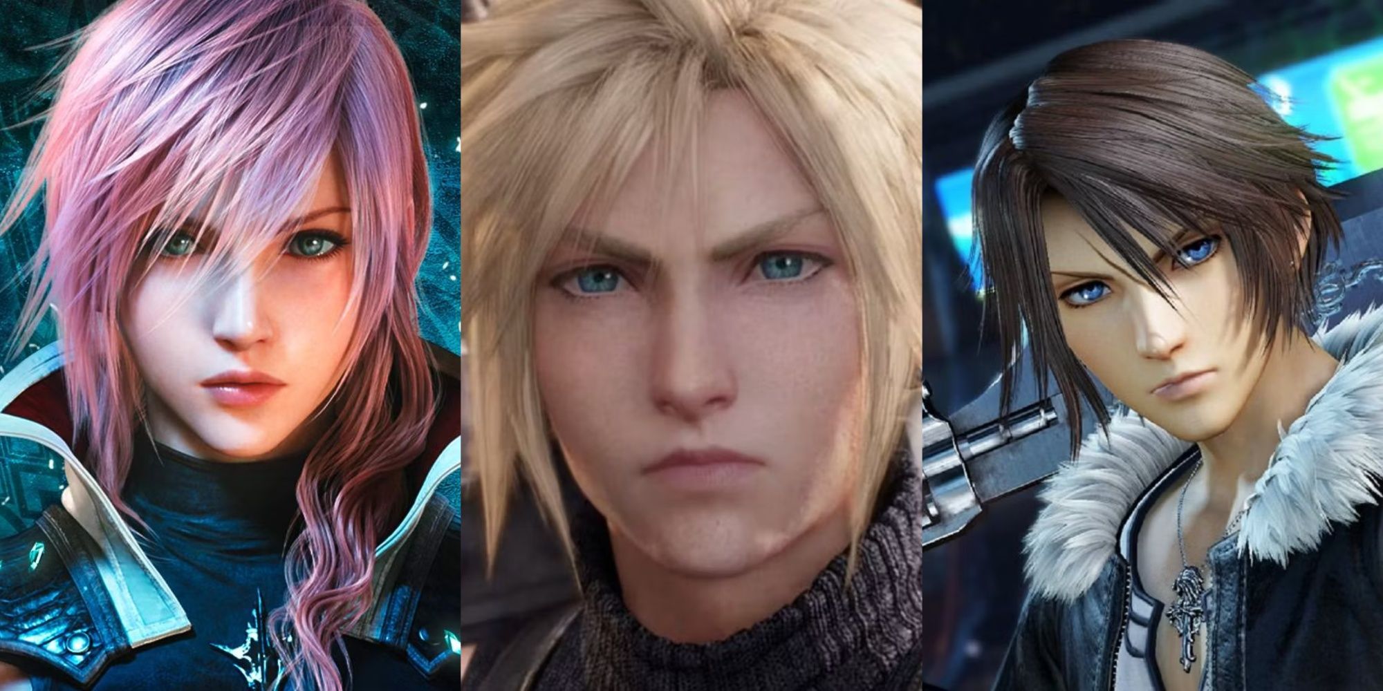 Lightning, Cloud and Squall Feature Image, Angsty Characters