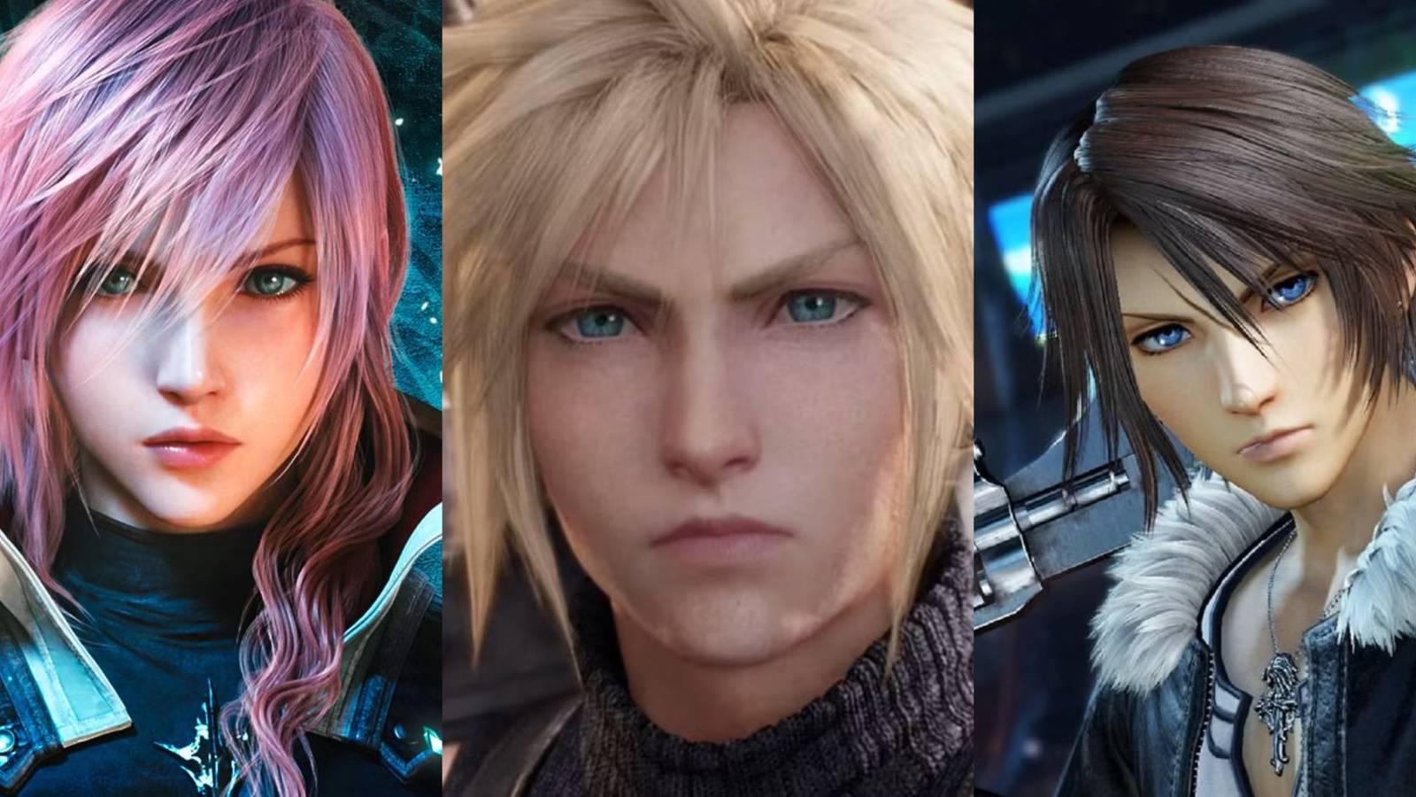 Lightning, Cloud and Squall Feature Image, Angsty Characters