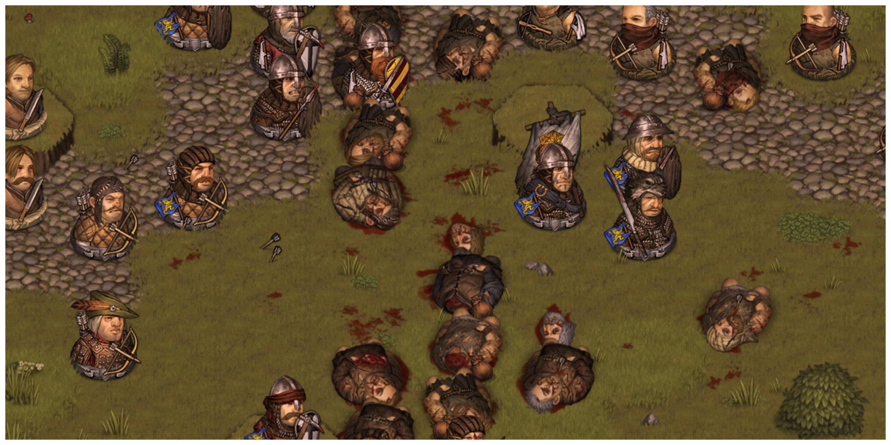 Battle Brothers - Steam Store Page Screenshot (Several Soldiers Fighting)