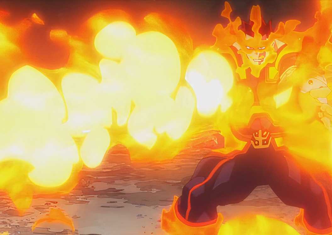 10 Pengguna Api di Anime Terkuat, Dibuat Peringkatnya 18 Endeavor using his Hellflame Quirk to blast Tomura with flames in My Hero Academia