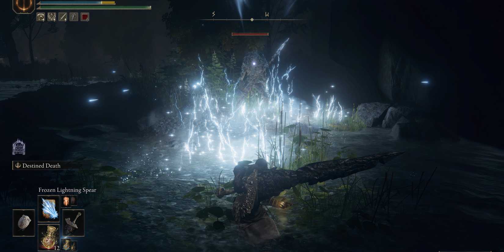 Elden Ring: Best Lightning Spells, Ranked Spreading icy lightning towards an enemy