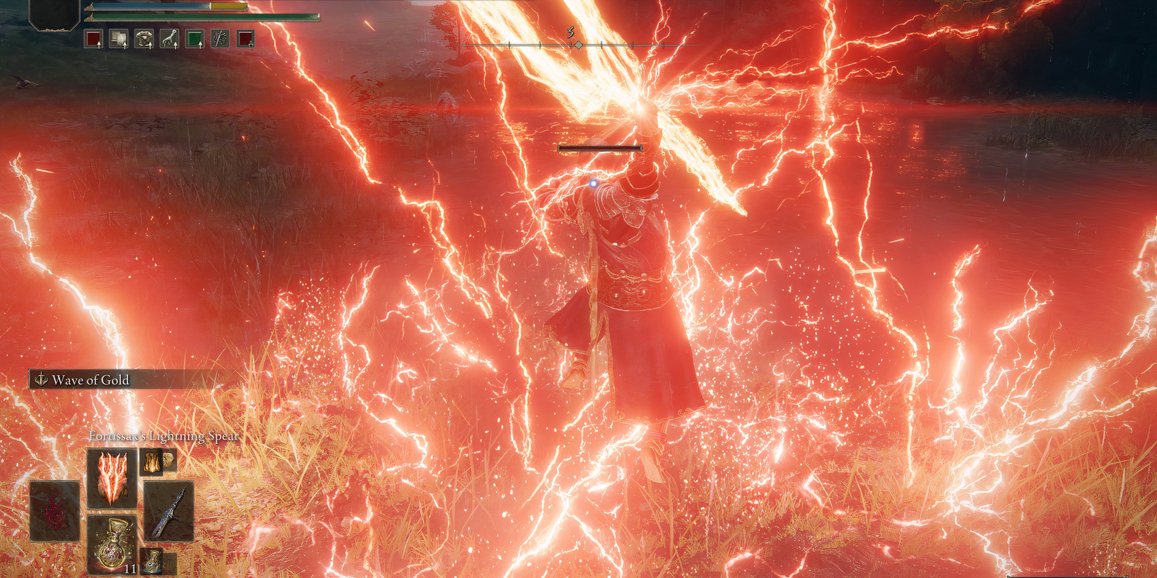 Elden Ring: Best Lightning Spells, Ranked Summoning red lightning that spreads across the ground