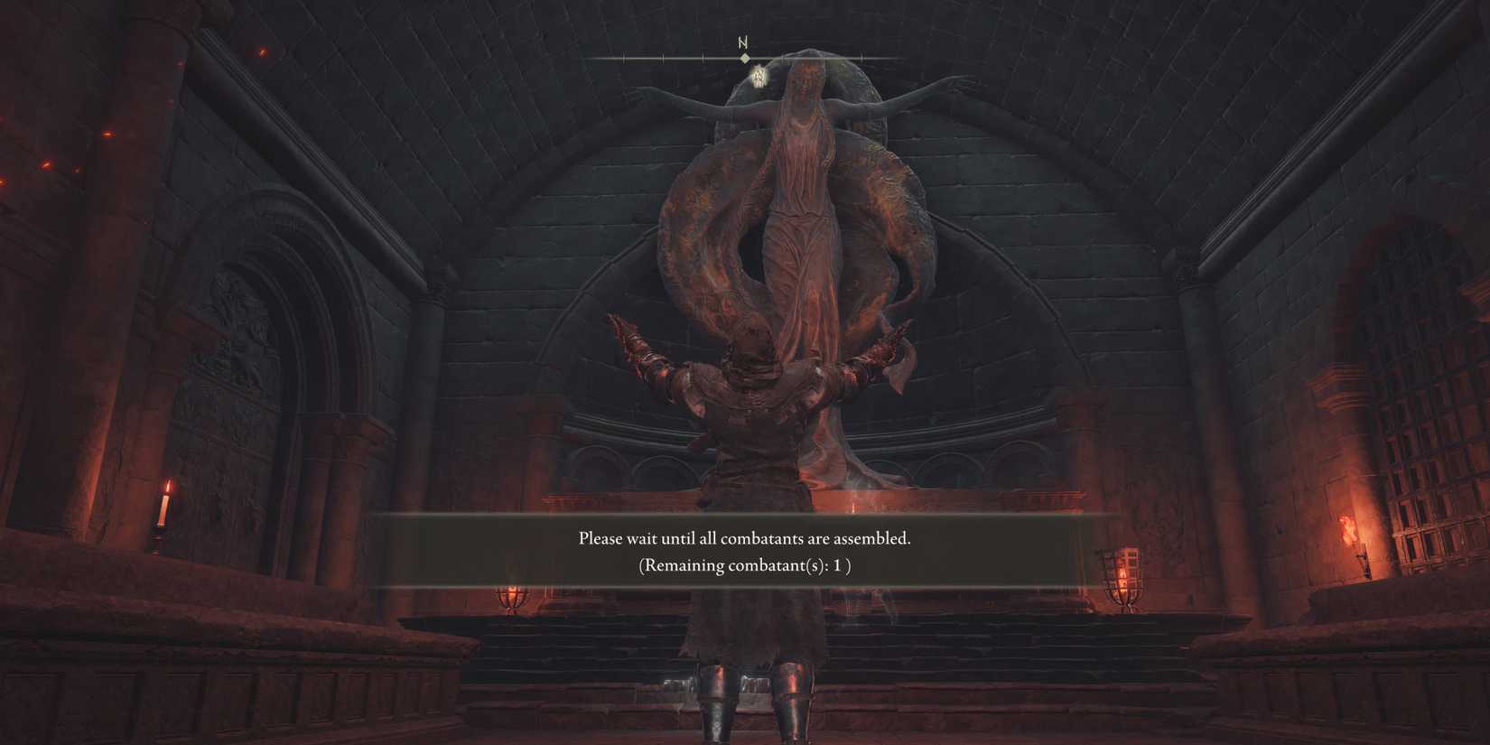 Best SoulsBorneGames For PvP, Ranked Player praising a statue while trying to join in a PvP battle