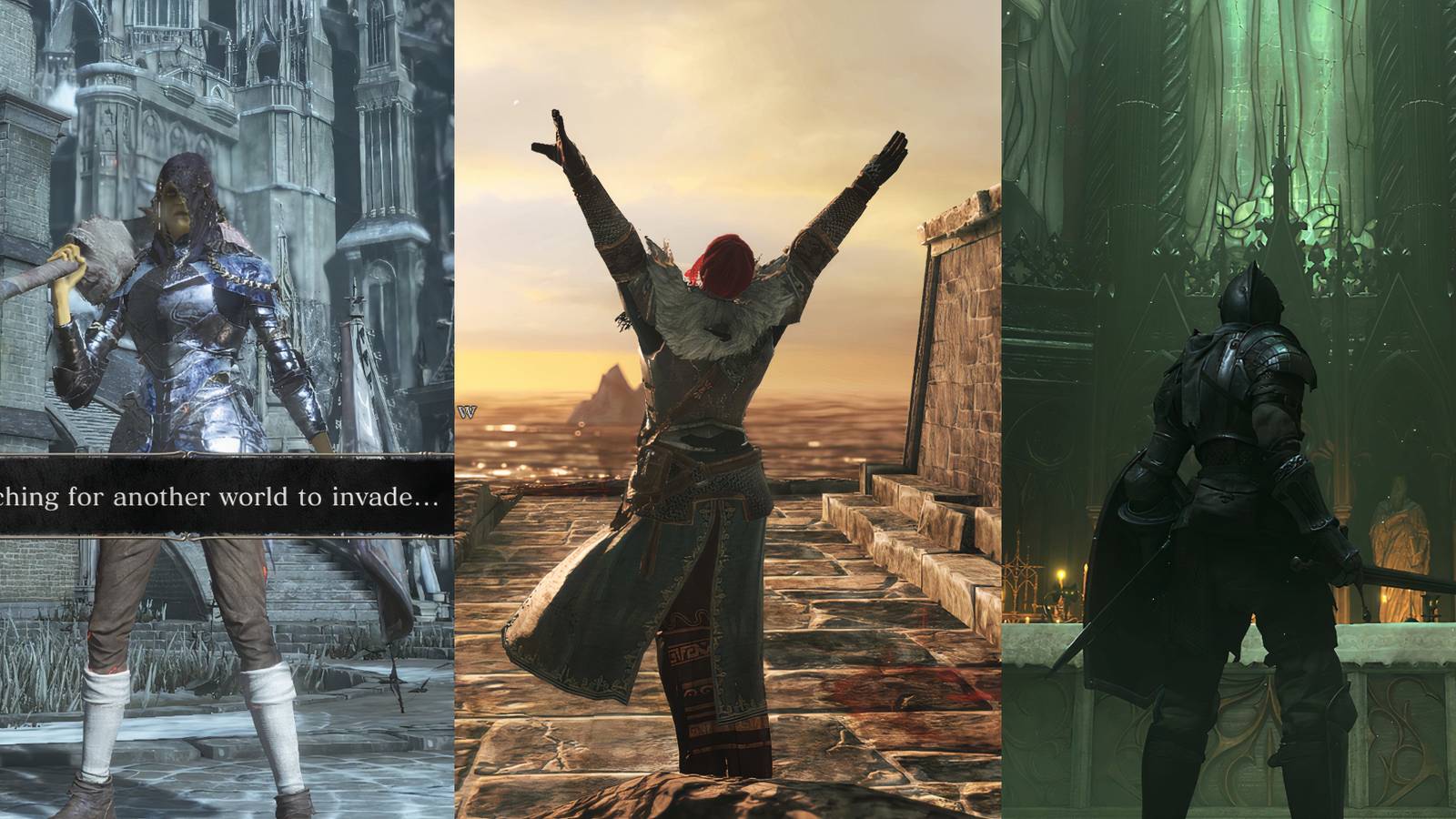 Best SoulsBorneGames For PvP, Ranked Three characters from Souls Games