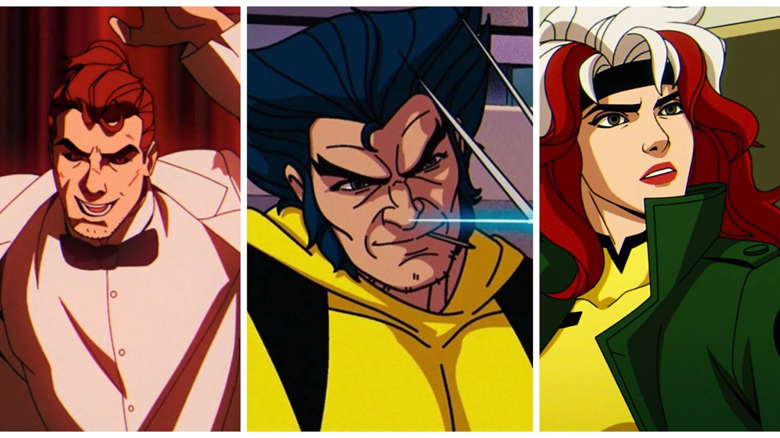 gambit, wolverine, rogue in x-men 97