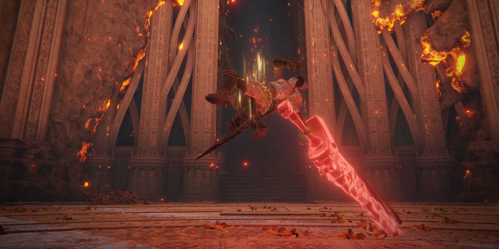 Elden Ring: Best Erdtree Incantations, Ranked Summoning a giant red sword while jumping into the air