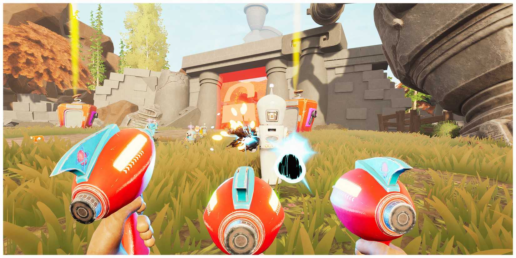 Bears In Space - Fighting Enemies With Three Rayguns