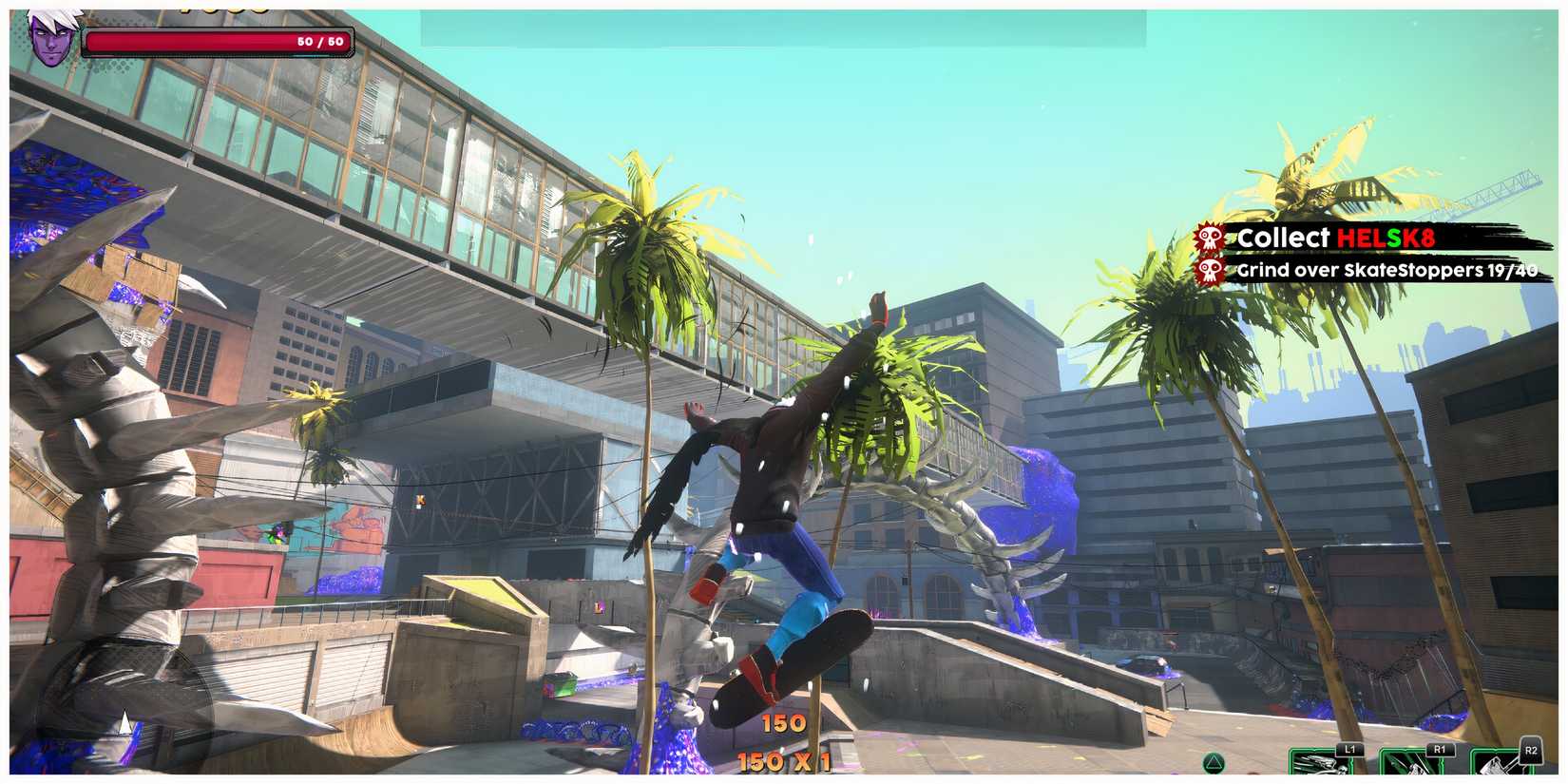 Skating Through An Urban Environment In Helskate