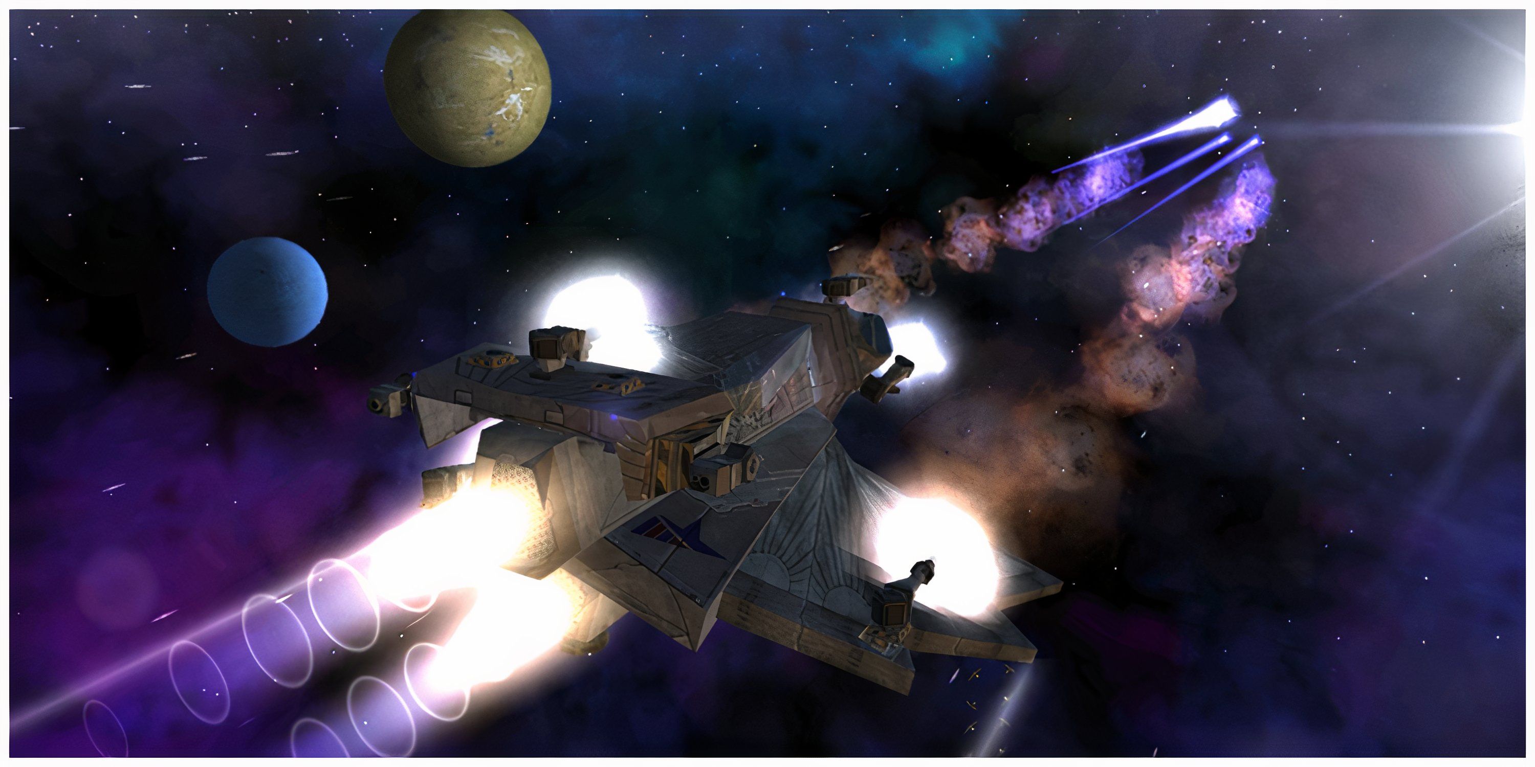 Freelancer - IGDB Screenshot (A Spaceship Firing)