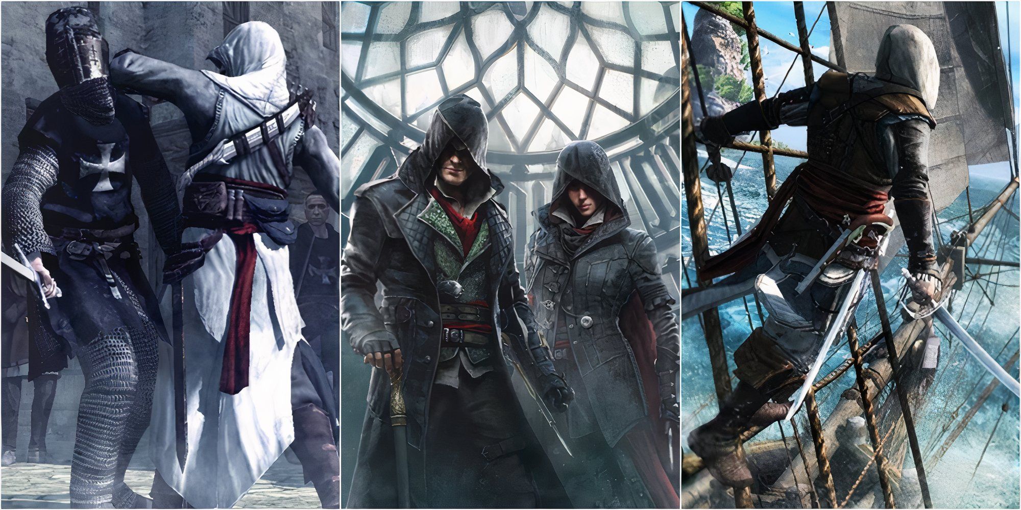 Assassin's Creed, Syndicate, and Black Flag 