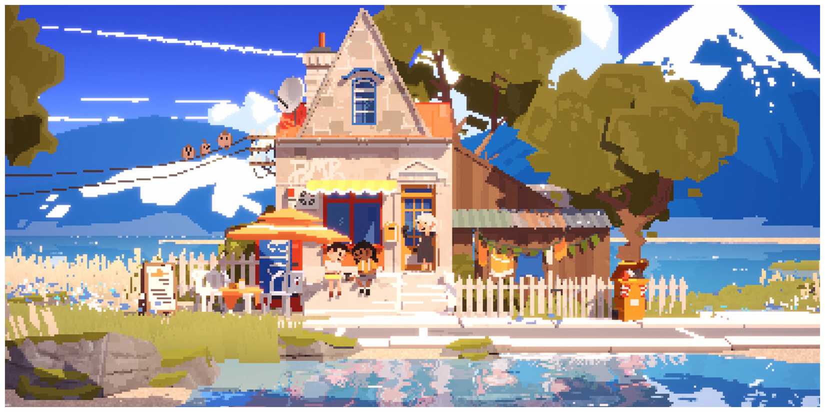 SUMMERHOUSE - A Tall House Surrounded By Trees And Mountains