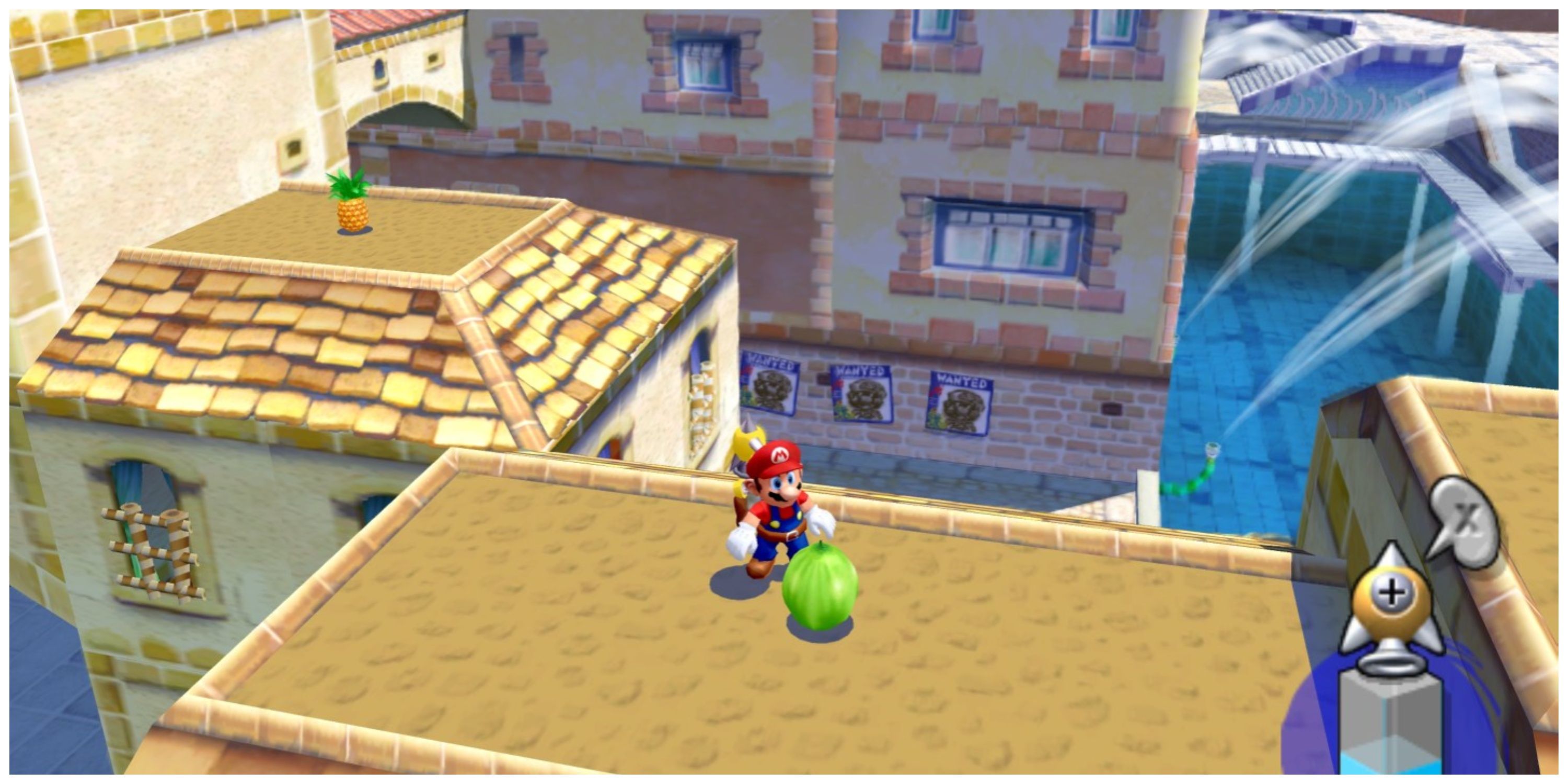Super Mario Sunshine - Mario Standing On A Rooftop