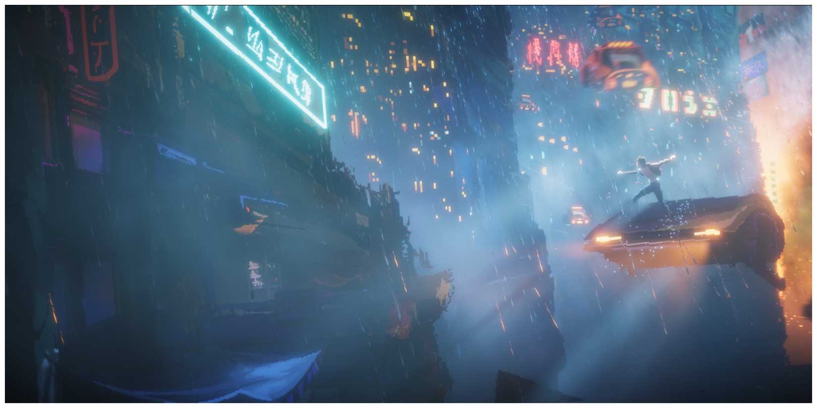 The Last Night - Steam Screenshot (Standing On A Flying Car)