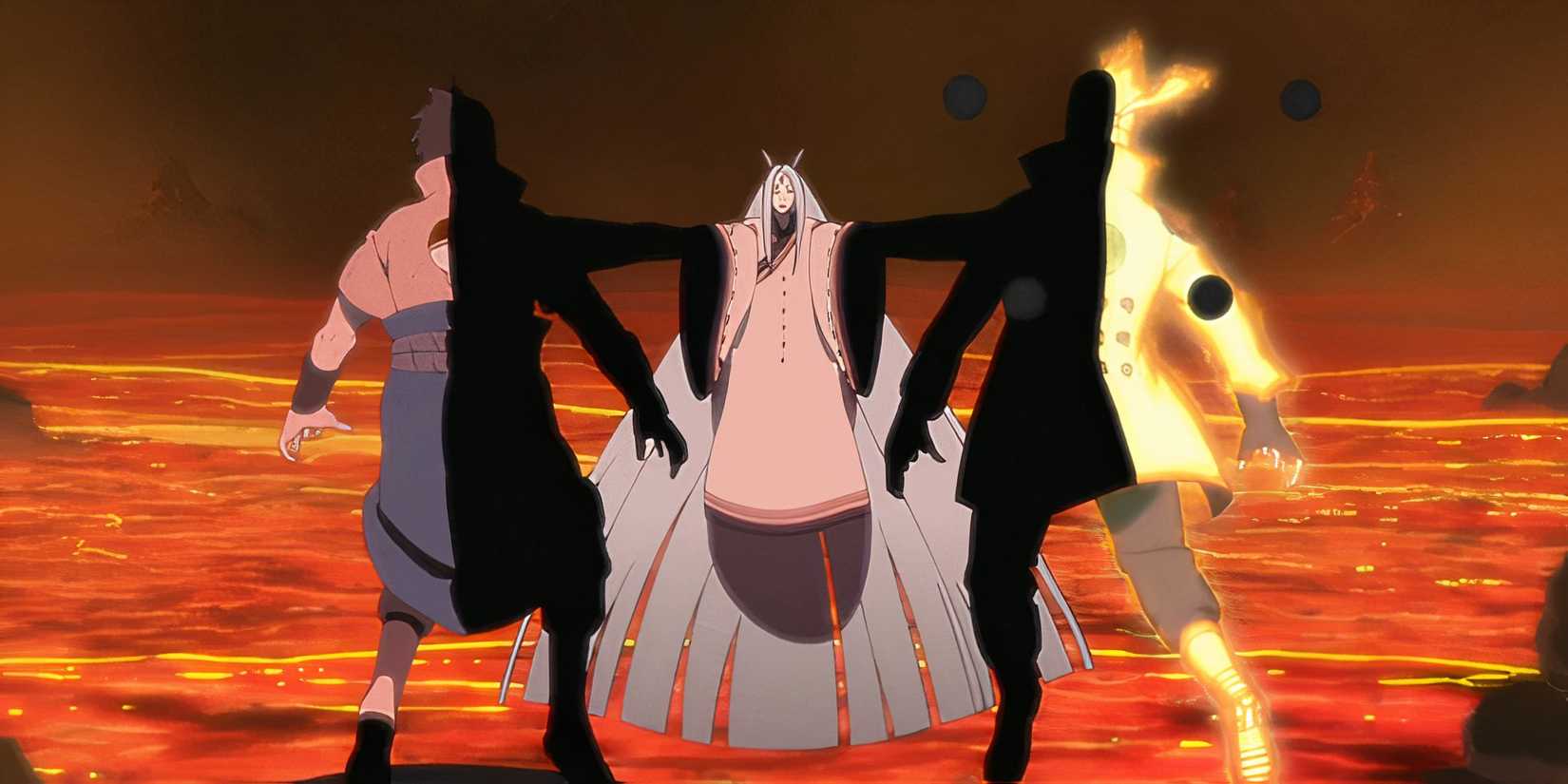 Kaguya Capturing Naruto And Sasuke