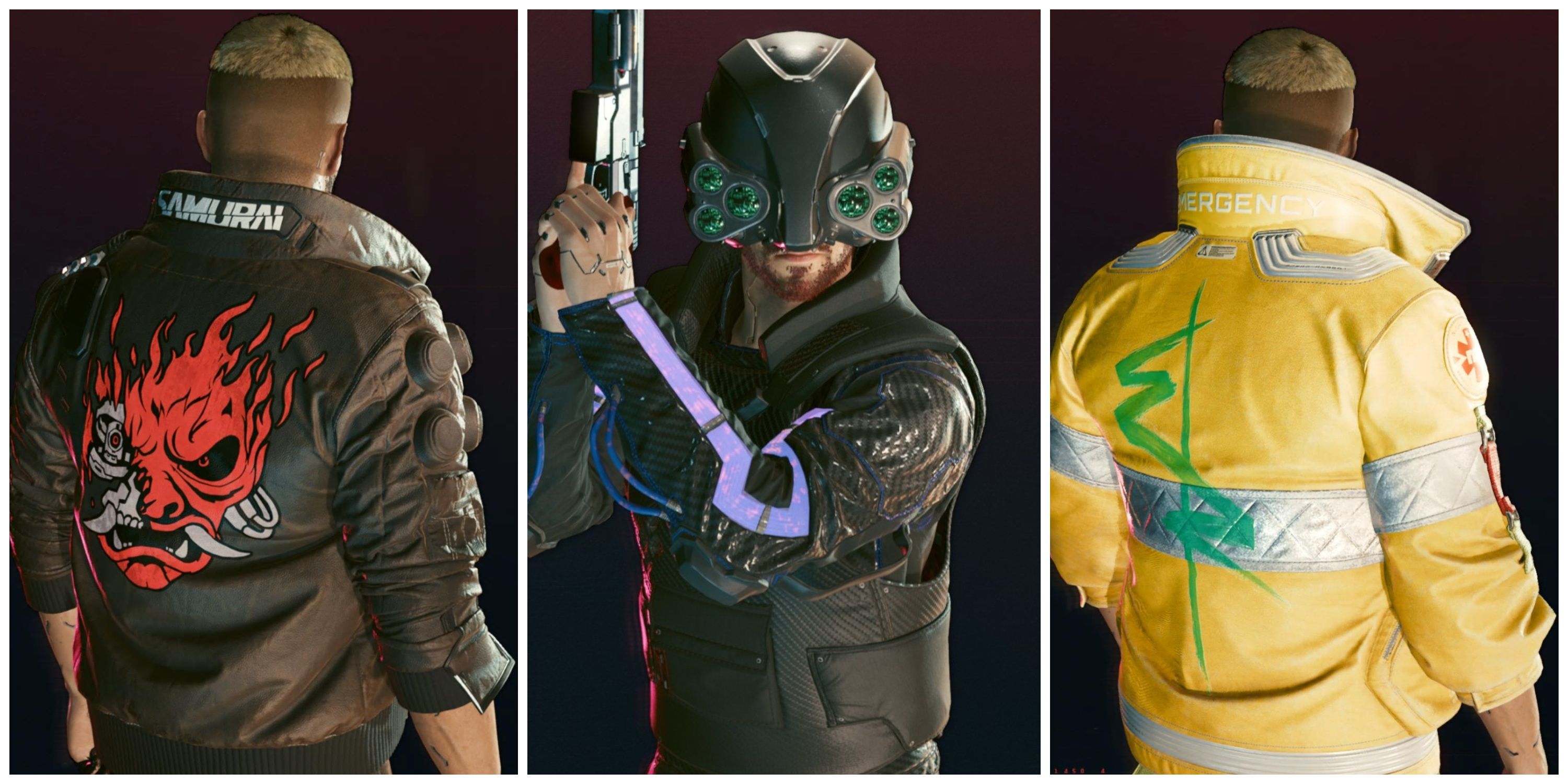 cyberpunk 2077 samurai jacket, david jacket, maxtac uniform