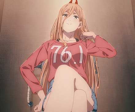 Power menggoda Denji di toilet dalam Chainsaw Man.