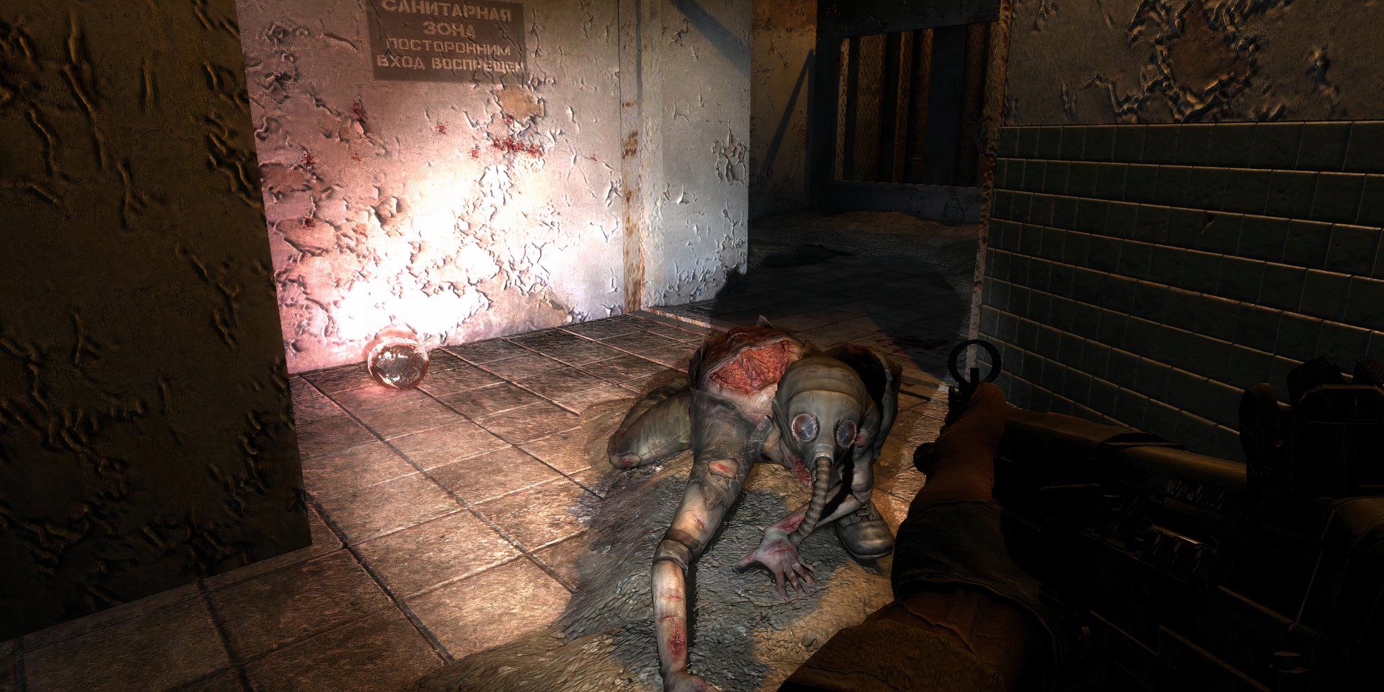 Best Games From Eastern European Games Developers, Ranked a man aims a gun a weird creature wearing a gas mask
