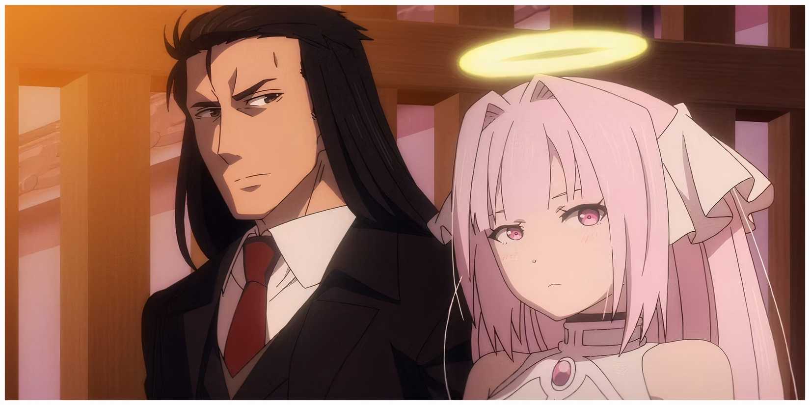 Demon lord retry! anime with characters Hakuto Kunai and Angel White