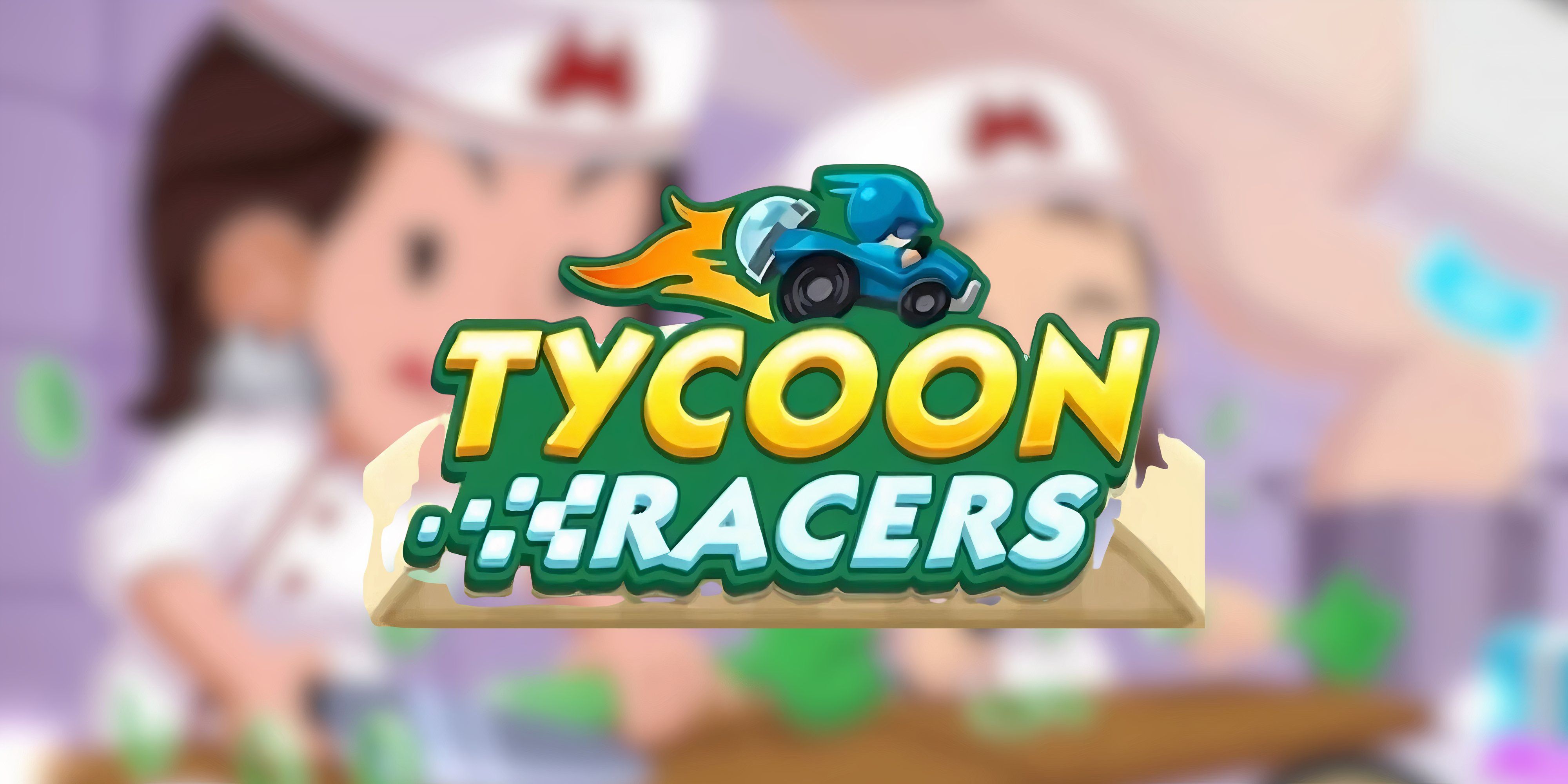 Tycoon racers logo in Monopoly Go overlayed over an image