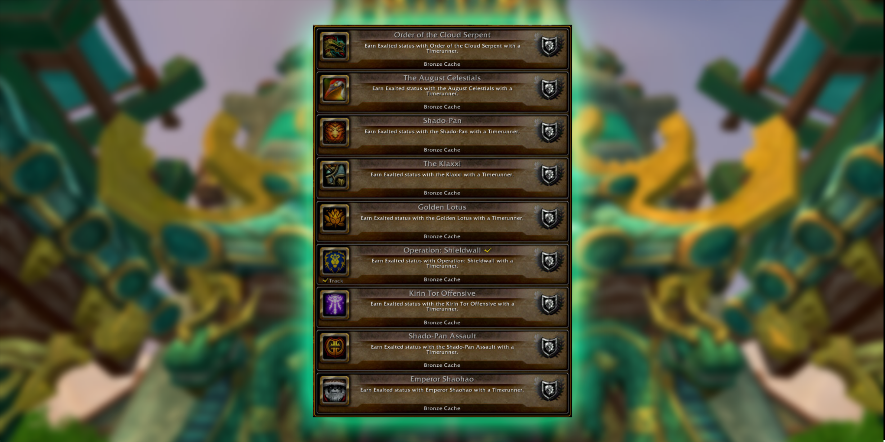 MoP Remix Reputation Quartermasters Achievement List Reputations Mists of Pandaria-1