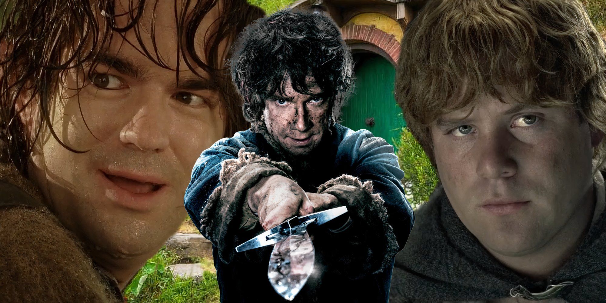 Deagol, Bilbo and Sam side by side