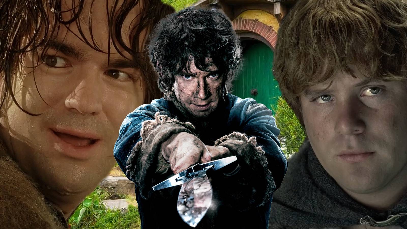 Deagol, Bilbo and Sam side by side