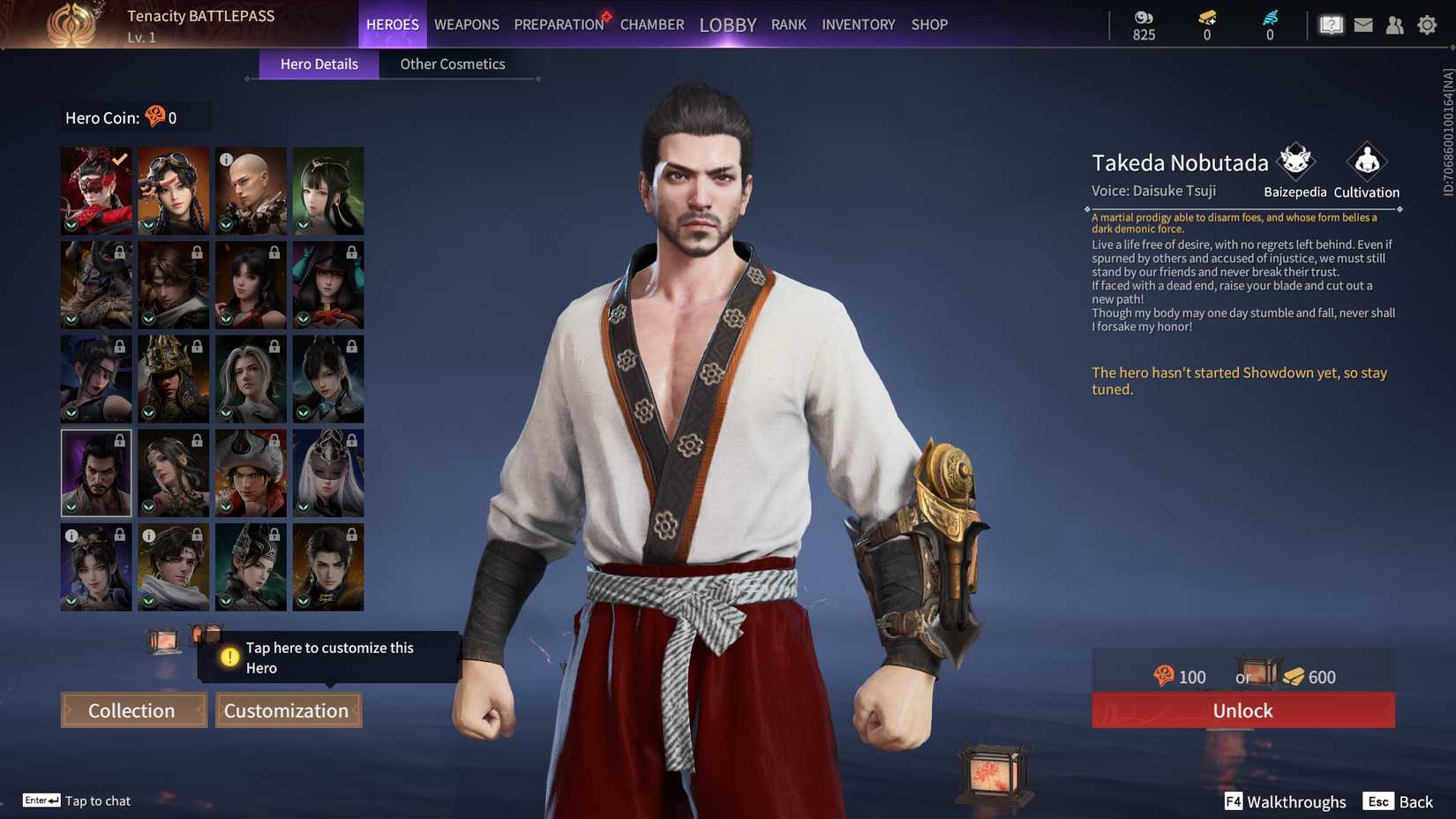 Image of the character Takeda Nobutada in Naraka Bladepoint