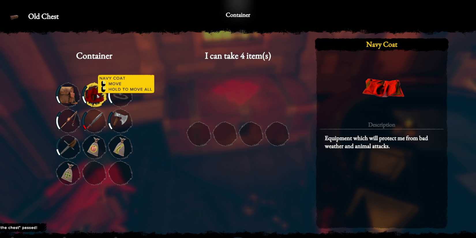 navy coat in survival fountain of youth