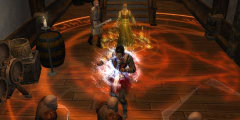 Neverwinter Nights 2 spell casting magic sigil on ground 