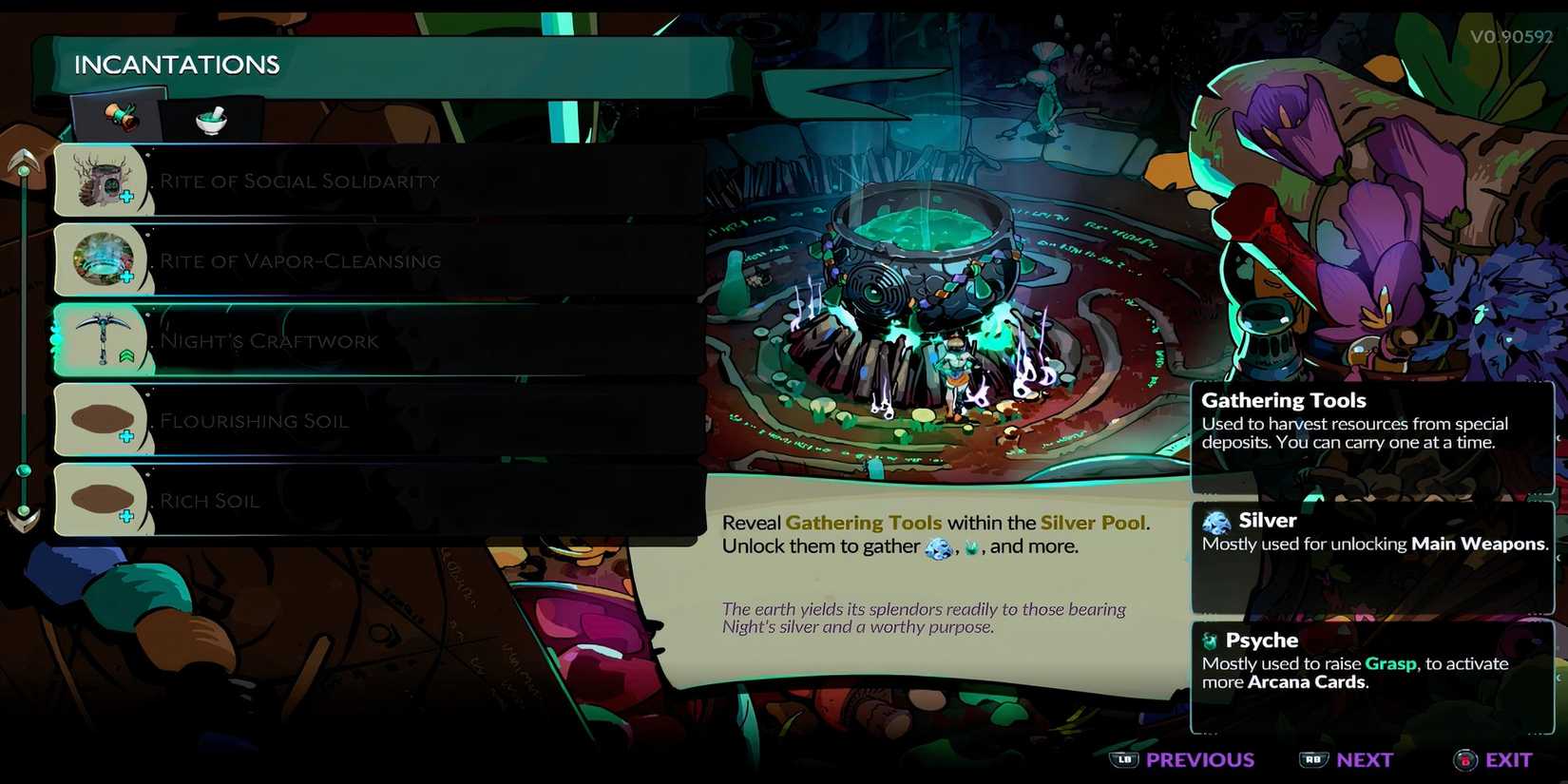 Night’s Craftwork incantation in Hades 2