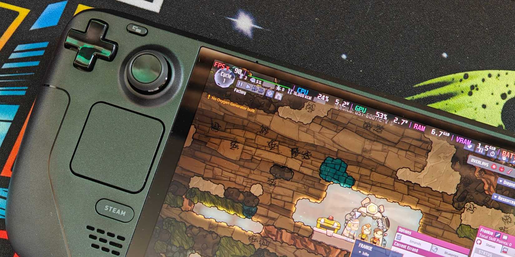 Oxygen Not Included Steam Deck OLED FPS