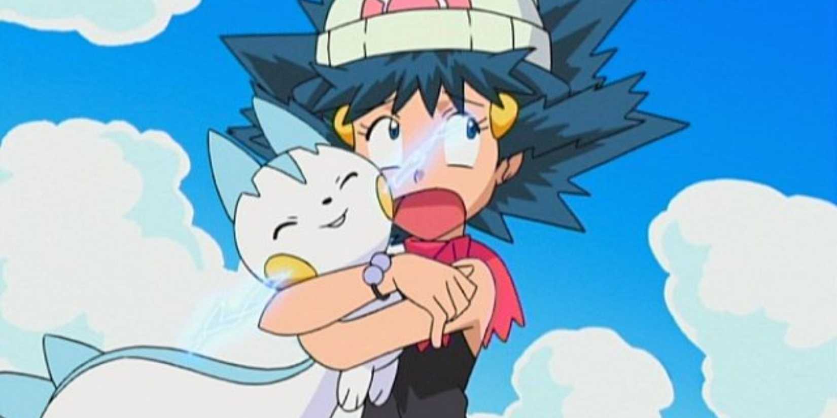 Pachirisu electrocutes Dawn and ruins her hair.