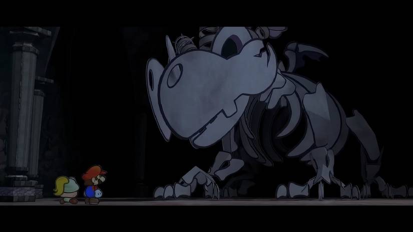 Image of Mario before battling Bonetail in Paper Mario TTYD