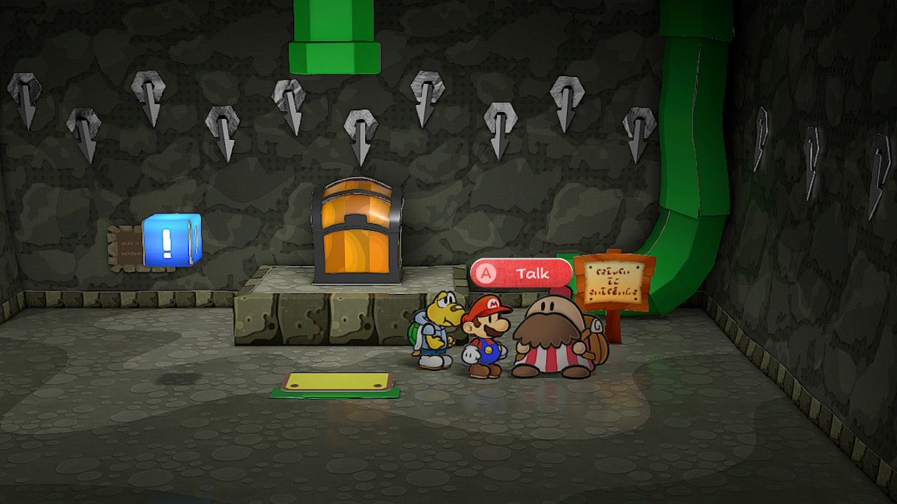 Image of Mario with the character Charlieton in Paper Mario The Thousand Year Door