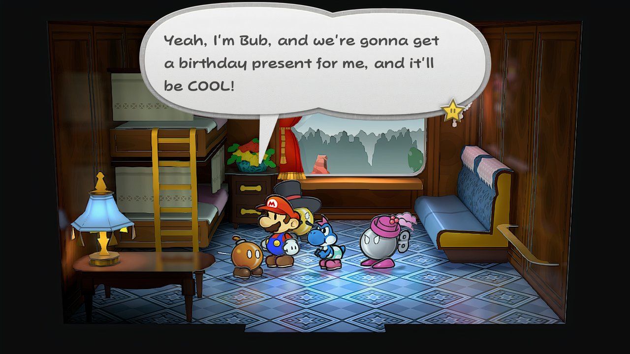 Image of Bub in Excess Express Cabin 008 in Paper Mario TTYD