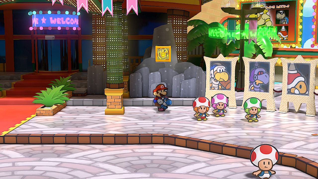 Image of the shine sprite next to the Glitz Pit entrance in Paper Mario TTYD