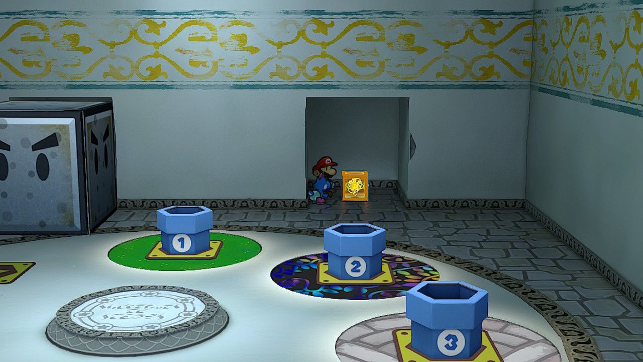 Image of the shine sprite hidden in the Pipe Room in Paper Mario TTYD