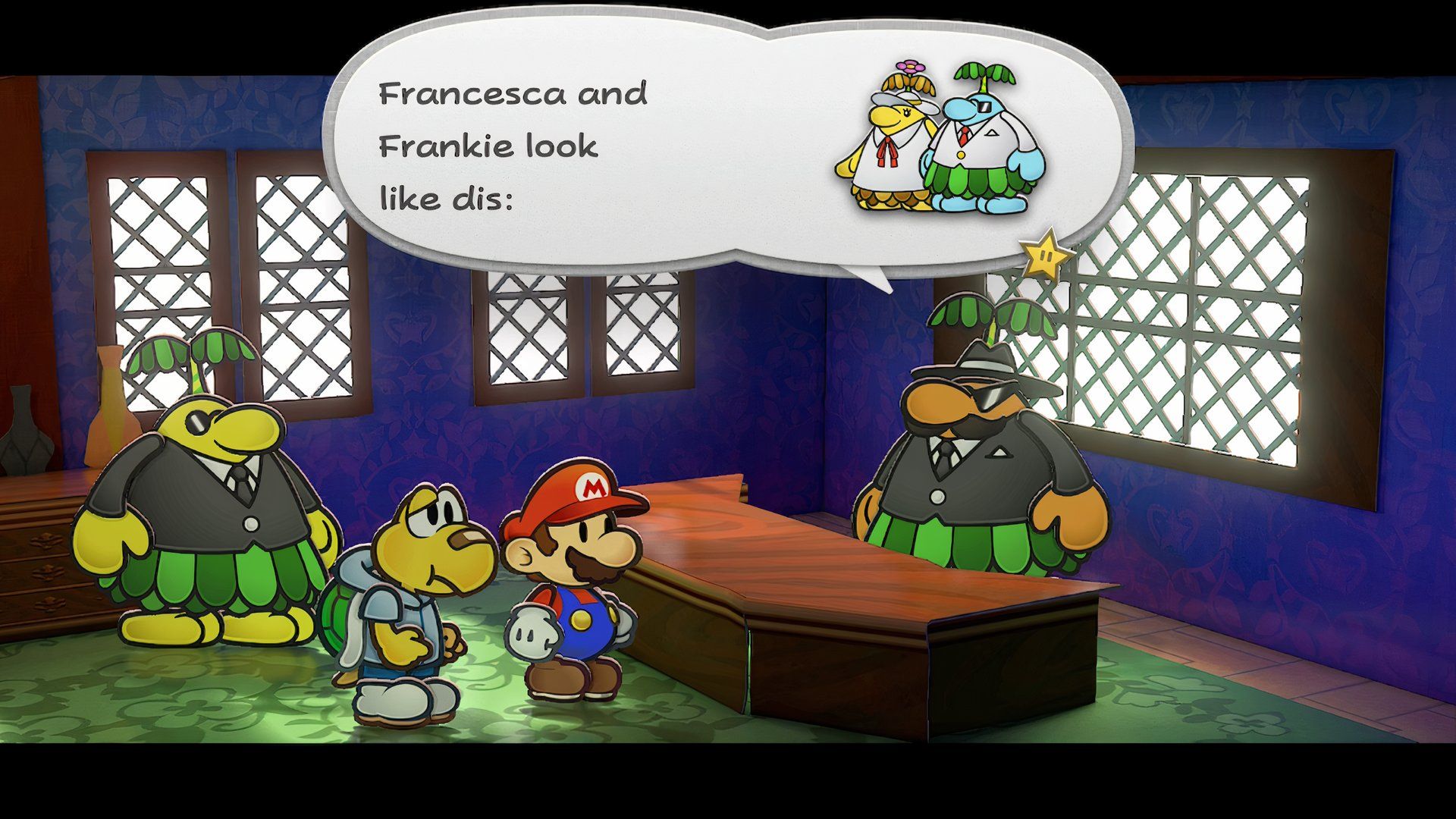 Paper Mario: The Thousand-Year Door - Don Pianta asks Mario to find Francesca and Frankie