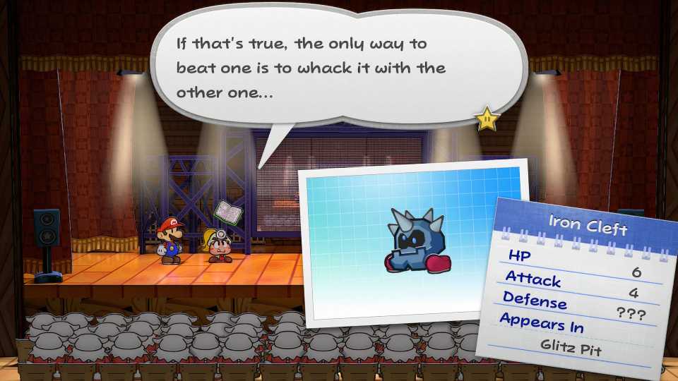 Paper Mario: The Thousand-Year Door - Tattle Stats of Iron Cleft Red
