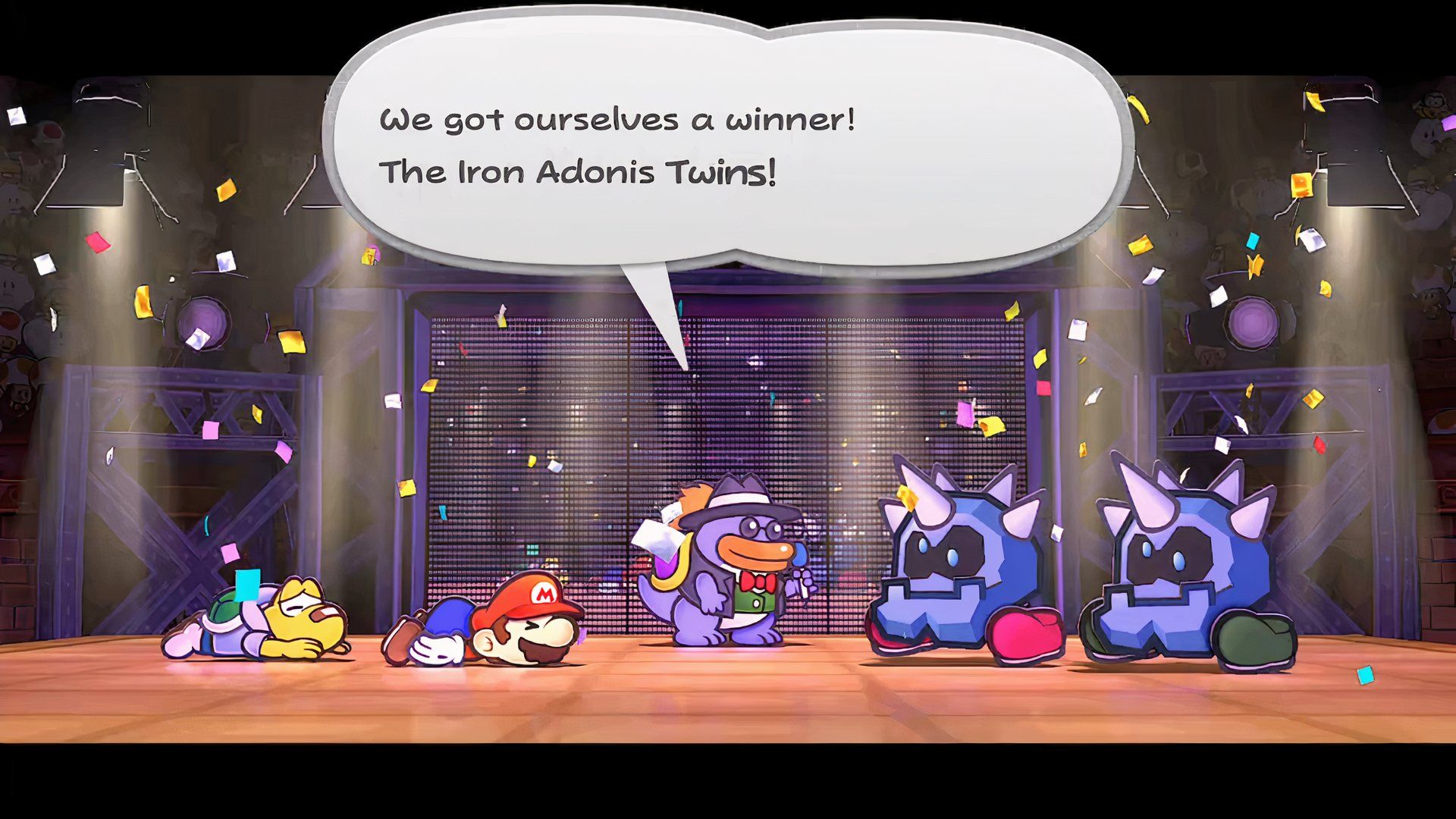 Paper Mario: The Thousand-Year Door - Iron Adonis Twins beat Mario in Glitz Pit