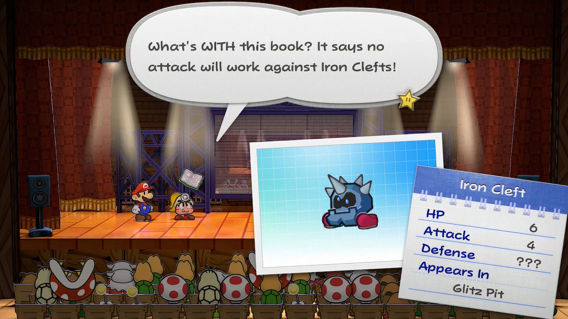 Paper Mario: The Thousand-Year Door - Tattle Stats of Iron Cleft Red