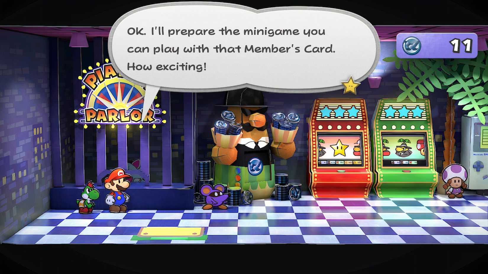 Paper Mario: The Thousand-Year Door - Pianta Parlor Minigame