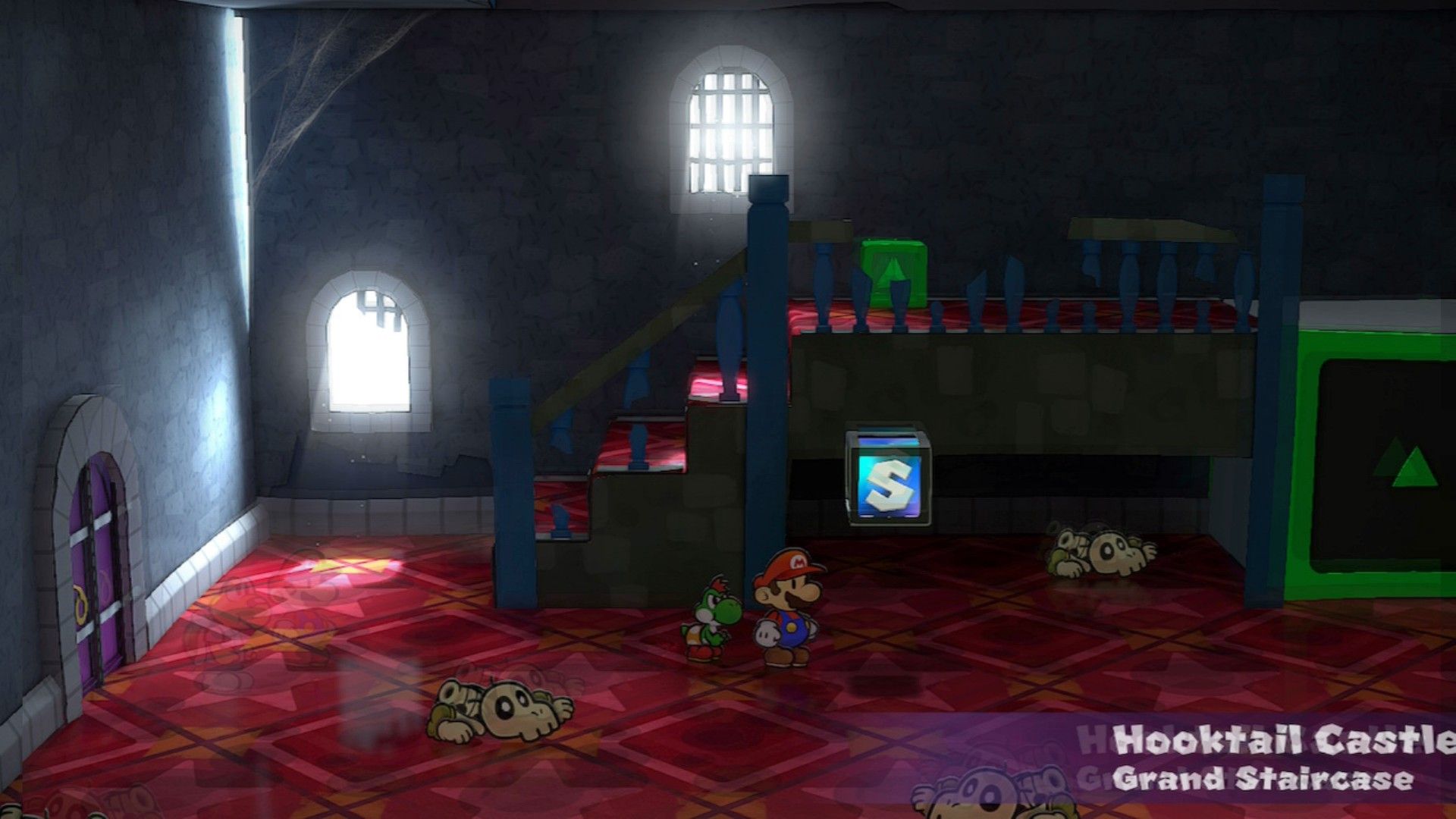 Paper Mario: The Thousand-Year Door - Grand Staircase in Hooktail Castle