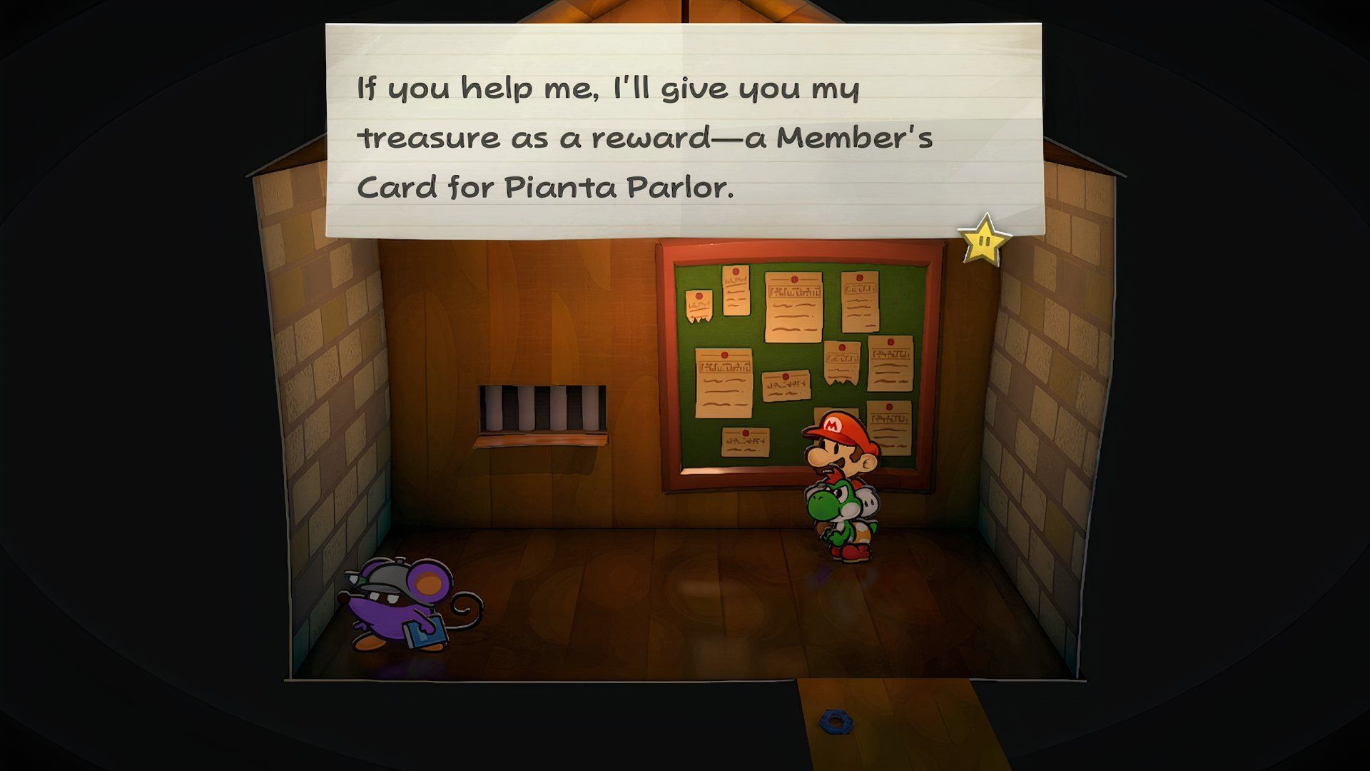 Paper Mario: The Thousand-Year Door - Trouble Center Pit of 100 Trials Member's Card